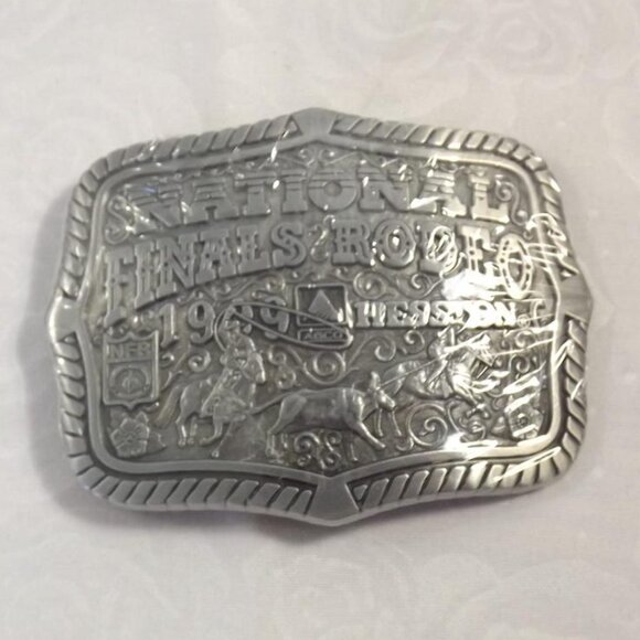 National Finals Rodeo 1999 Hesston Commemorative Series Limited NOS Belt Buckle - Picture 1 of 6
